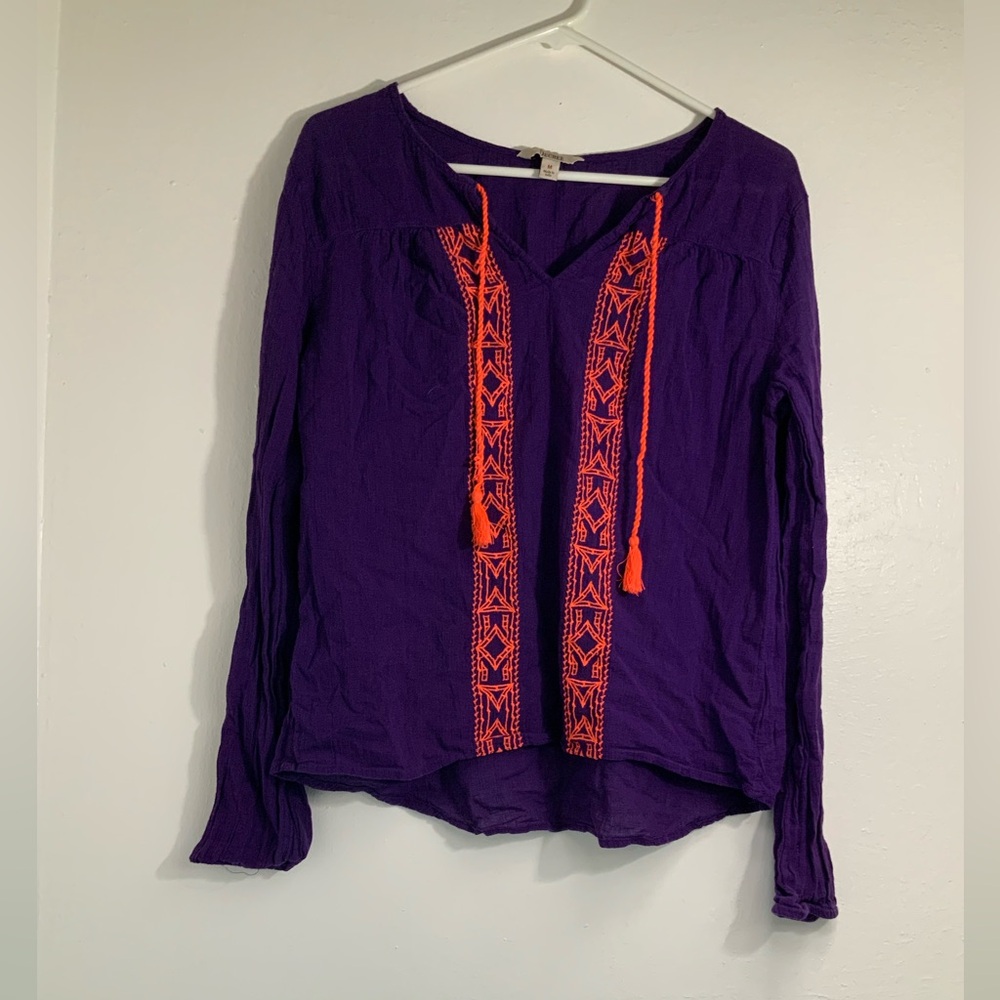 DECREE SIZE M Purple and Orange Women's Top